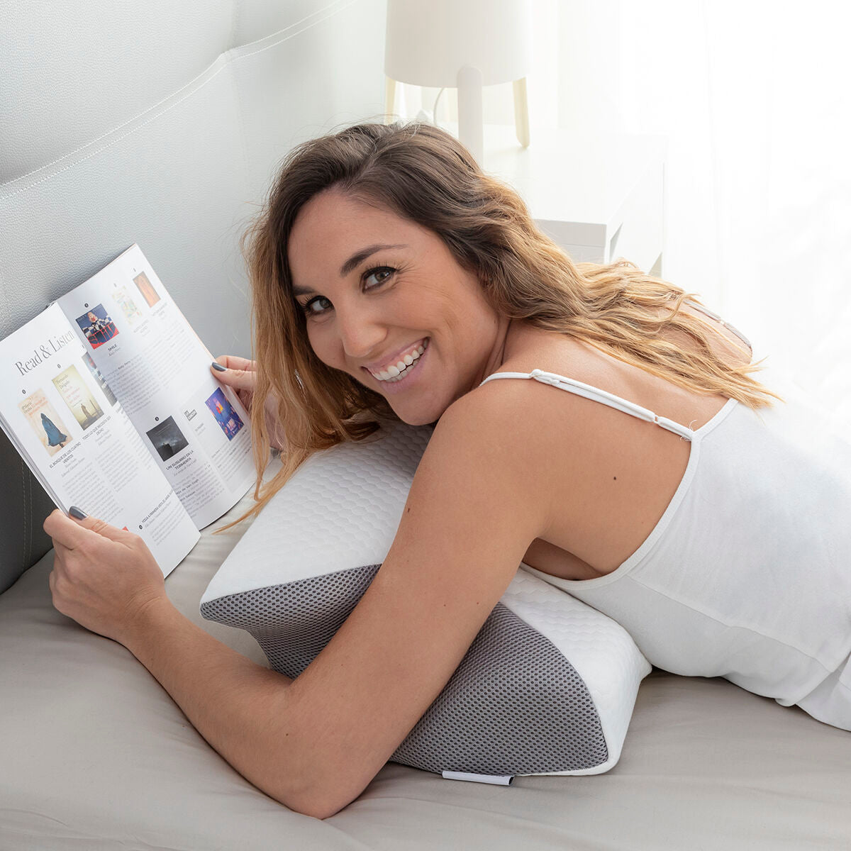 Innovagoods Viscoelastic Neck Pillow With Ergonomic Contours Conforti Innovagoods